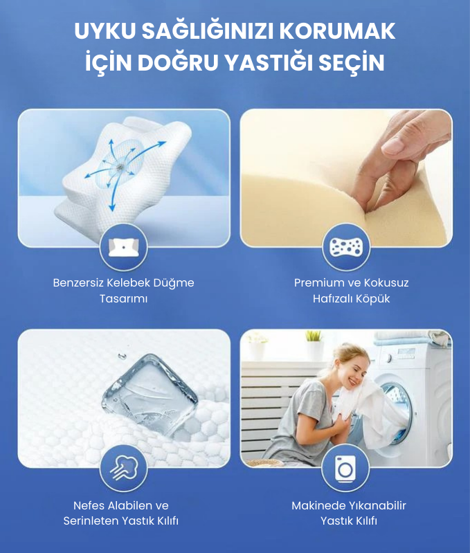 ThePillow Türkiye® Hafızalı Köpük Boyun Yastığı